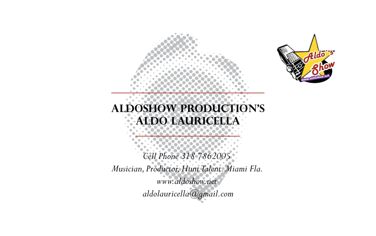 Business Card Design by Mihaela Scobici for AldoShow | Design #2922432