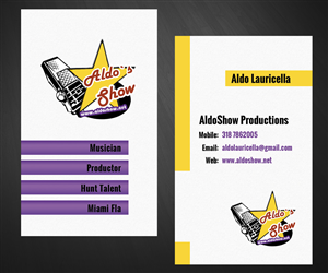 Business Card Design by Sarah Haroon for AldoShow | Design: #2924766