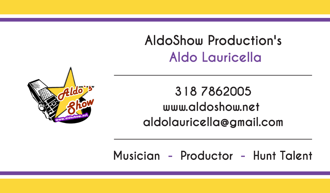 Diseño de Tarjeta de Presentación por JS Studio para AldoShow | Diseño #2948642