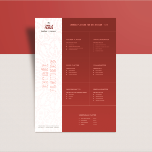 Menu Design by Azmat-ullah for this project | Design: #20867415