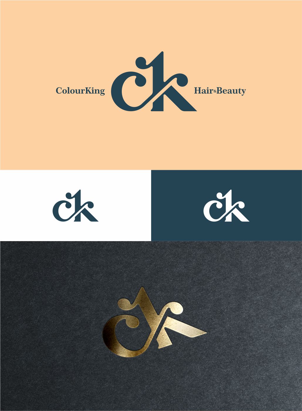 Logo Design by Fadillah, Abdi for ColourKing Hair & Beauty  | Design #20823954