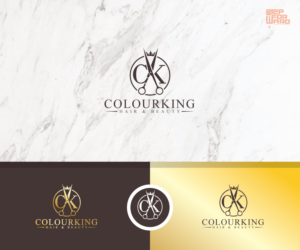 CK ColourKing Hair & Beauty or CK Hair & Beauty or CK ColourKing  | Logo Design by step forward 2