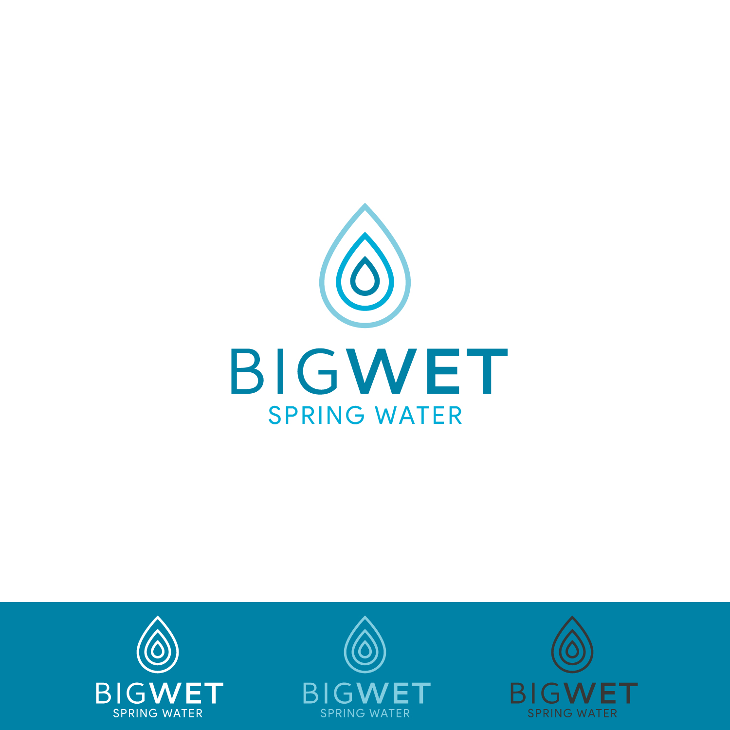 Logo Design by Ellie Afonso for Big Wet Spring Water | Design #20869076
