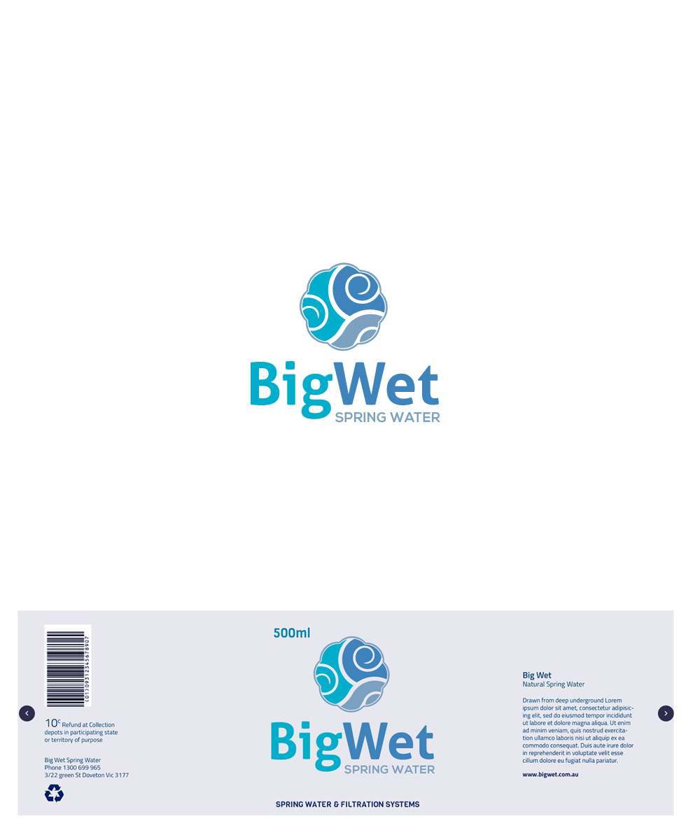 Logo Design by logo_s for Big Wet Spring Water | Design #20828816