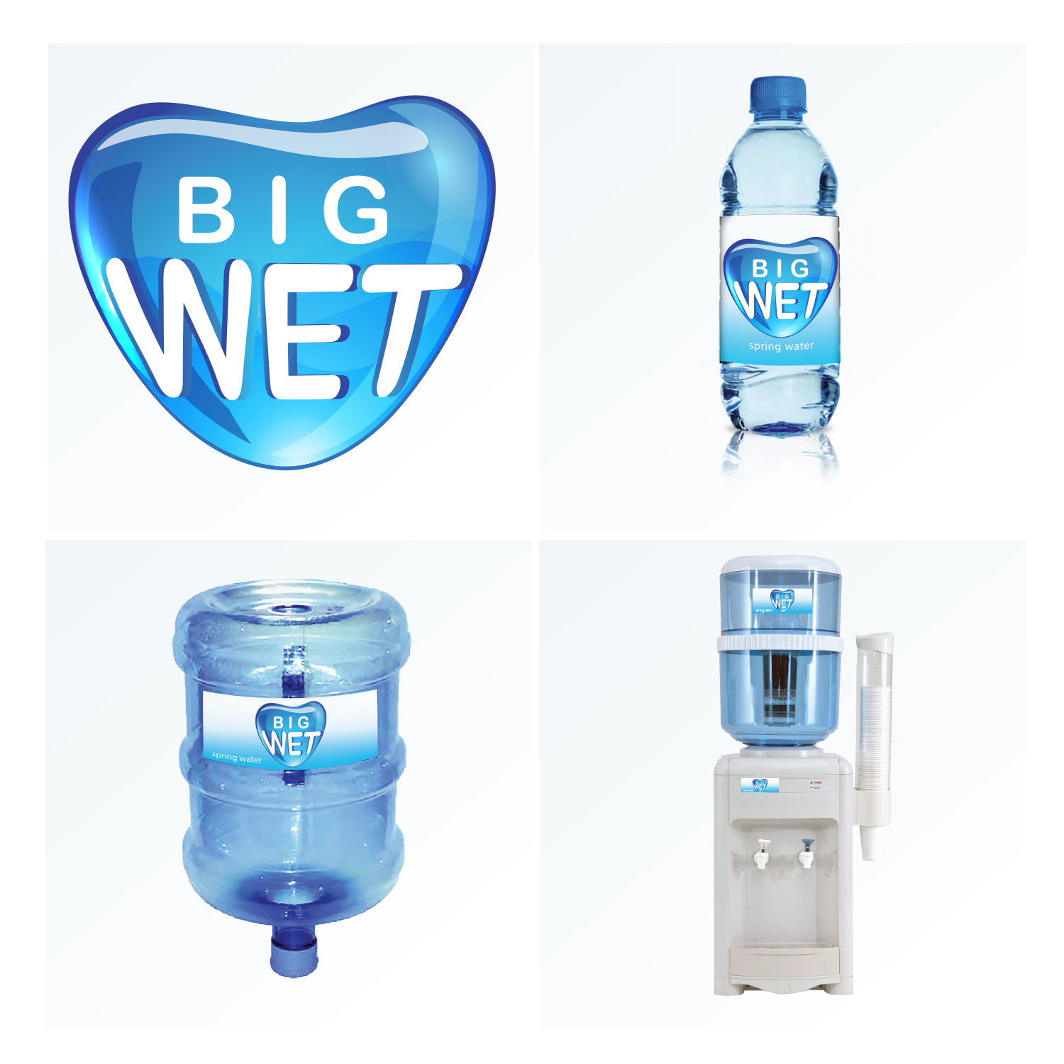 Logo Design by chakapaka for Big Wet Spring Water | Design #20857374