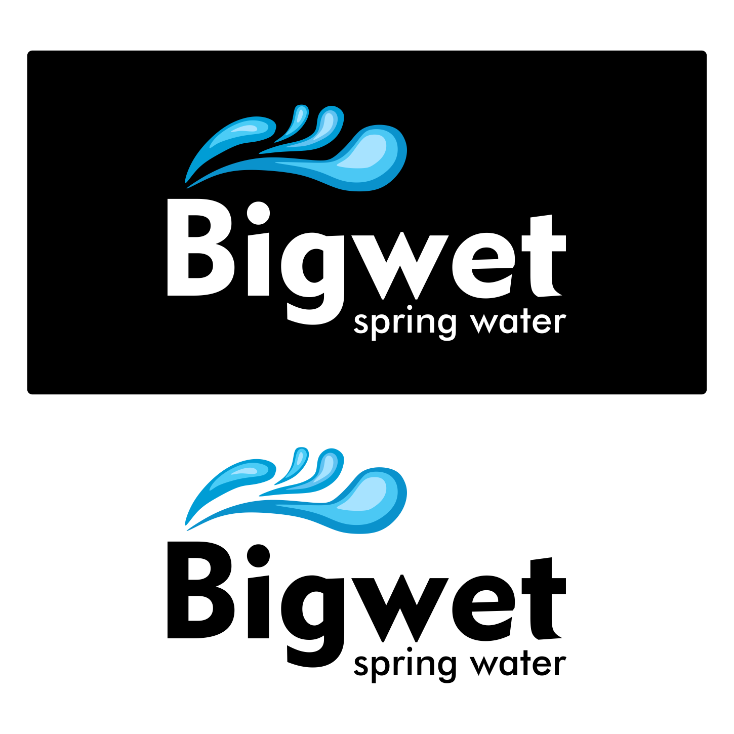 Logo Design by NKV for Big Wet Spring Water | Design #20841562