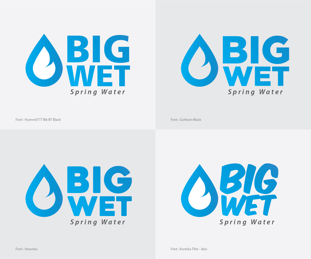 Logo Design by Rawrandrawr for Big Wet Spring Water | Design #20899578