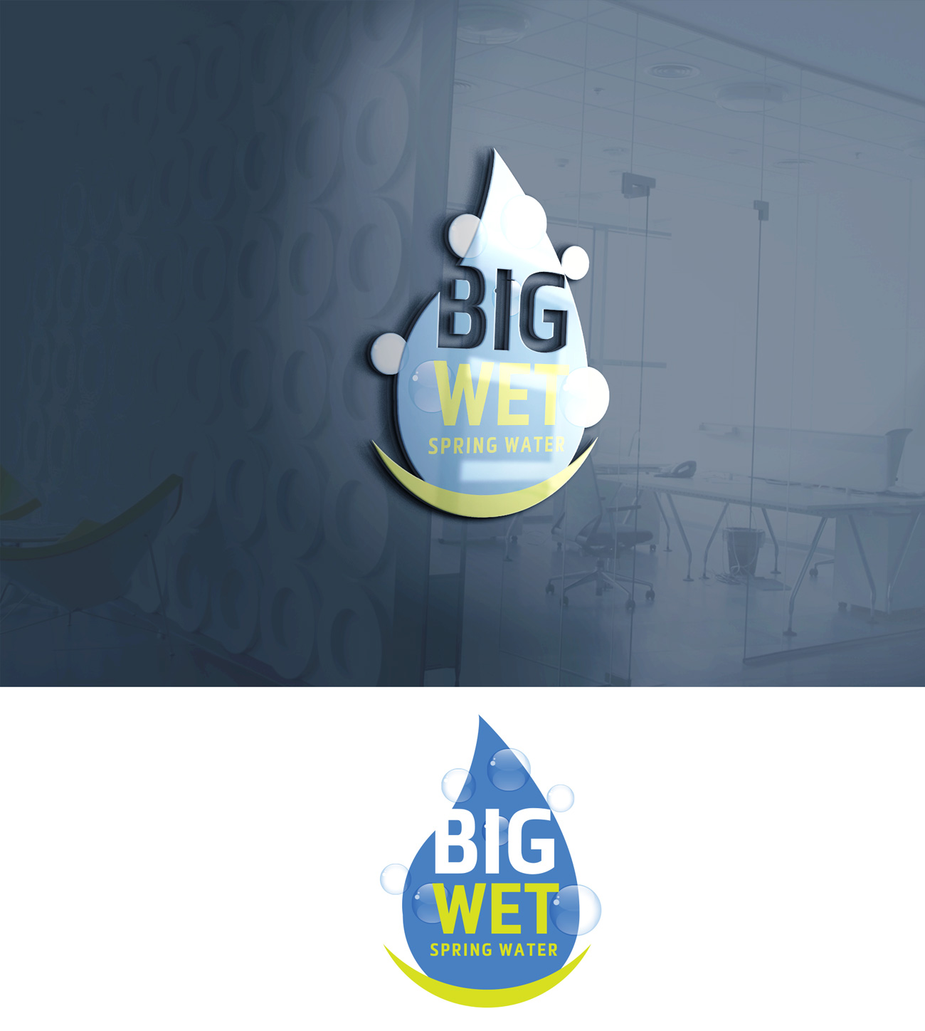 Logo Design by pd graphic 2 for Big Wet Spring Water | Design #20846196