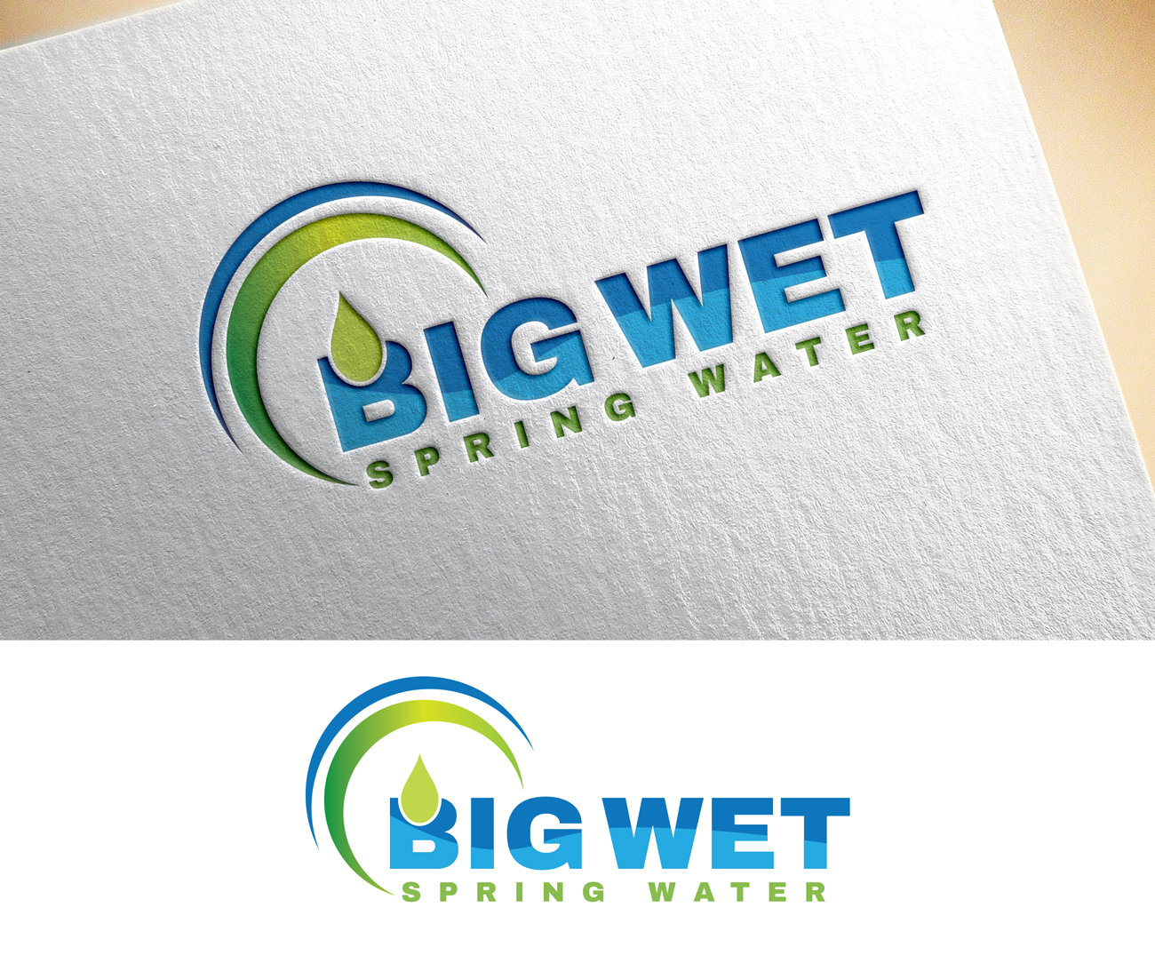 Logo Design by pd graphic 2 for Big Wet Spring Water | Design #20846199