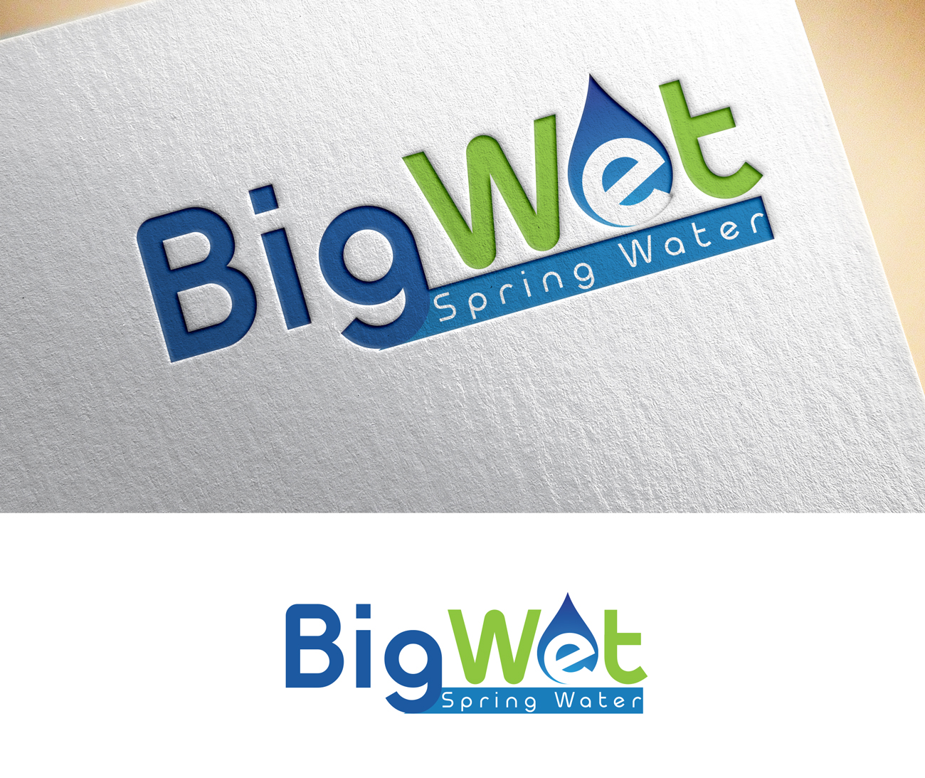 Logo Design by pd graphic 2 for Big Wet Spring Water | Design #20846200