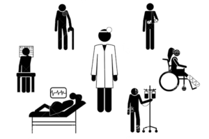 Vector drawing that depicts patients engagement by a doctor | Banner-Design von Hristo Itchov