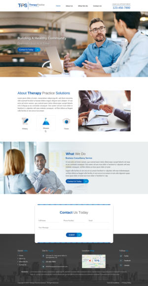 Responsive WordPress website for medical therapy practice consulting business. | Web Design by Sbss