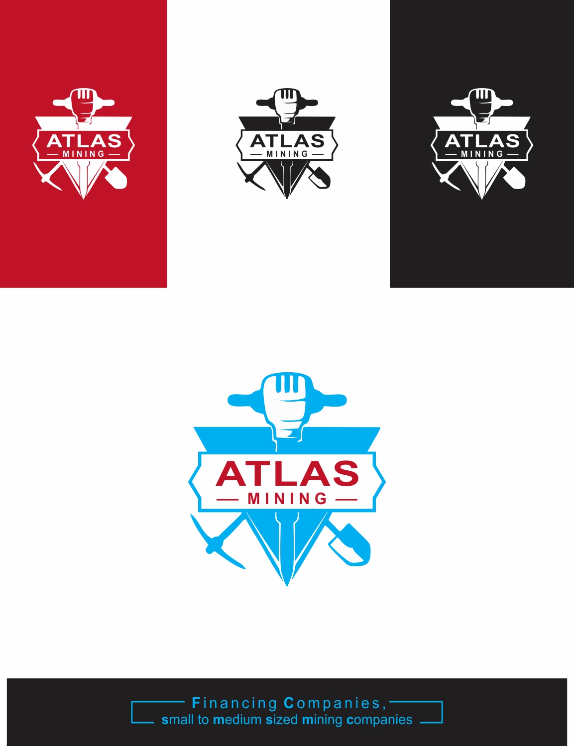 Logo Design by Limecom for Atlas Mining | Design #20842547