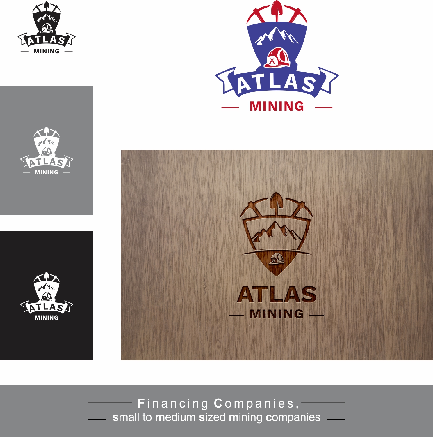 Logo Design by Limecom for Atlas Mining | Design #20842550
