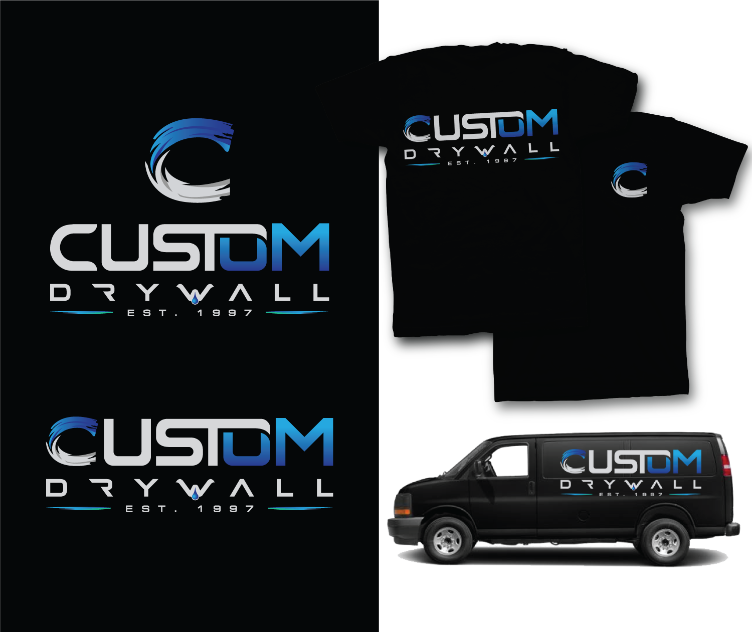 Logo Design by Mario for Custom Drywall Inc. | Design #21002093