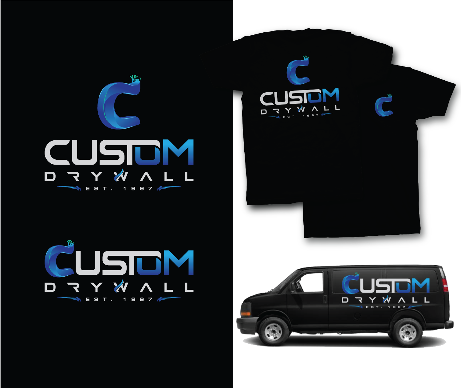 Logo Design by Mario for Custom Drywall Inc. | Design #21007693