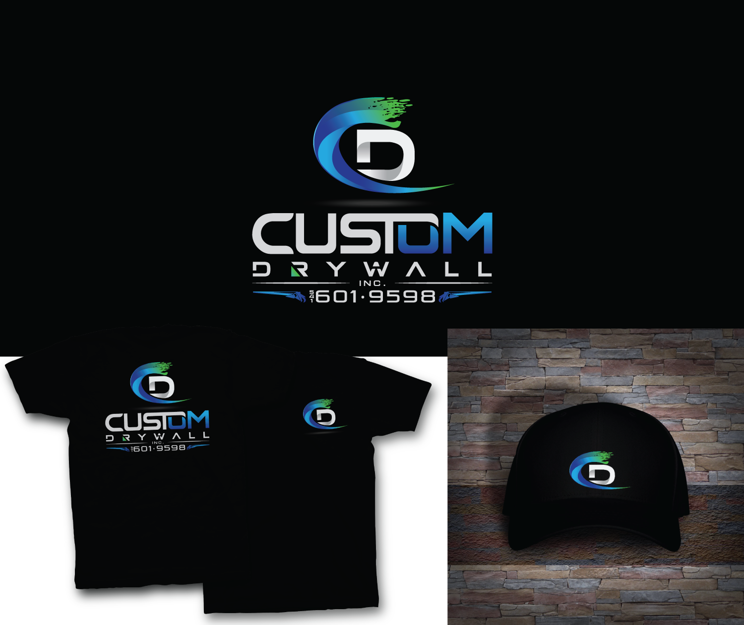 Logo-Design von Mario für Custom Drywall Inc. | Design #21043494