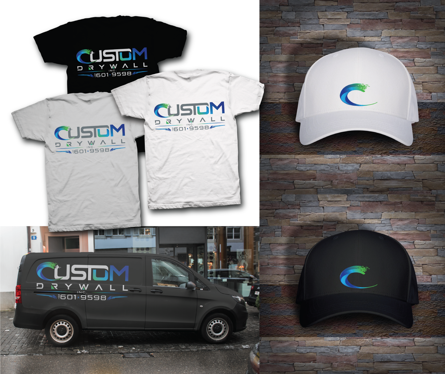 Logo Design by Mario for Custom Drywall Inc. | Design #21051110