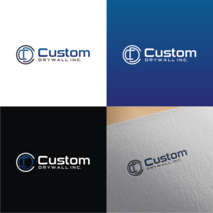 Logo Design by T I K H E - L M W for Custom Drywall Inc. | Design: #20886986