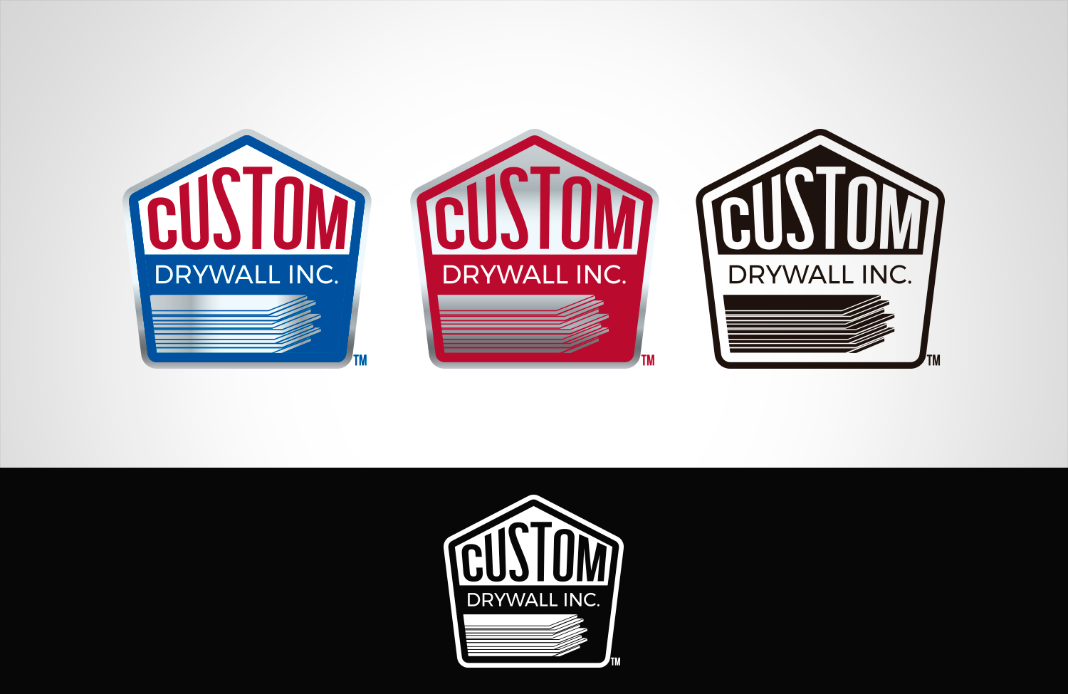 Logo Design by rubio0383 for Custom Drywall Inc. | Design #20892990