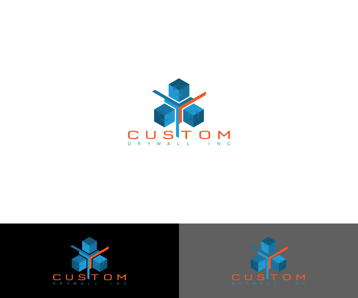Logo-Design von BT Designs für Custom Drywall Inc. | Design #20909753