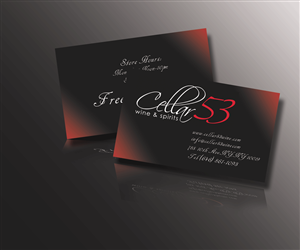 Business Card Design by franzouie19 for Cellar 53 Wine & Spirits | Design #2937671