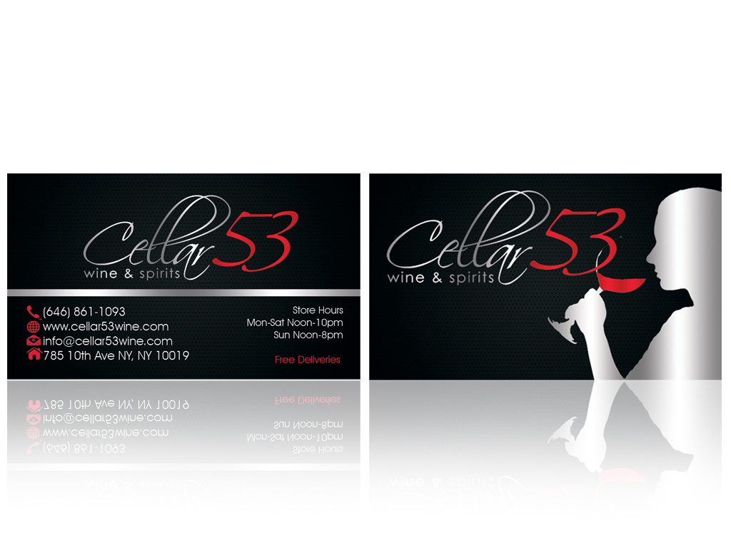 Business Card Design by Hardcore Design for Cellar 53 Wine & Spirits | Design #2937371