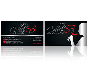 Business Card Design by Hardcore Design for Cellar 53 Wine & Spirits | Design #2937371