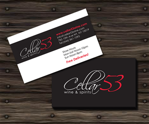 Business Card Design by midorichan for Cellar 53 Wine & Spirits | Design #2923621