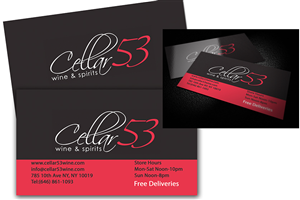 Business Card Design by jevante for Cellar 53 Wine & Spirits | Design #2922308