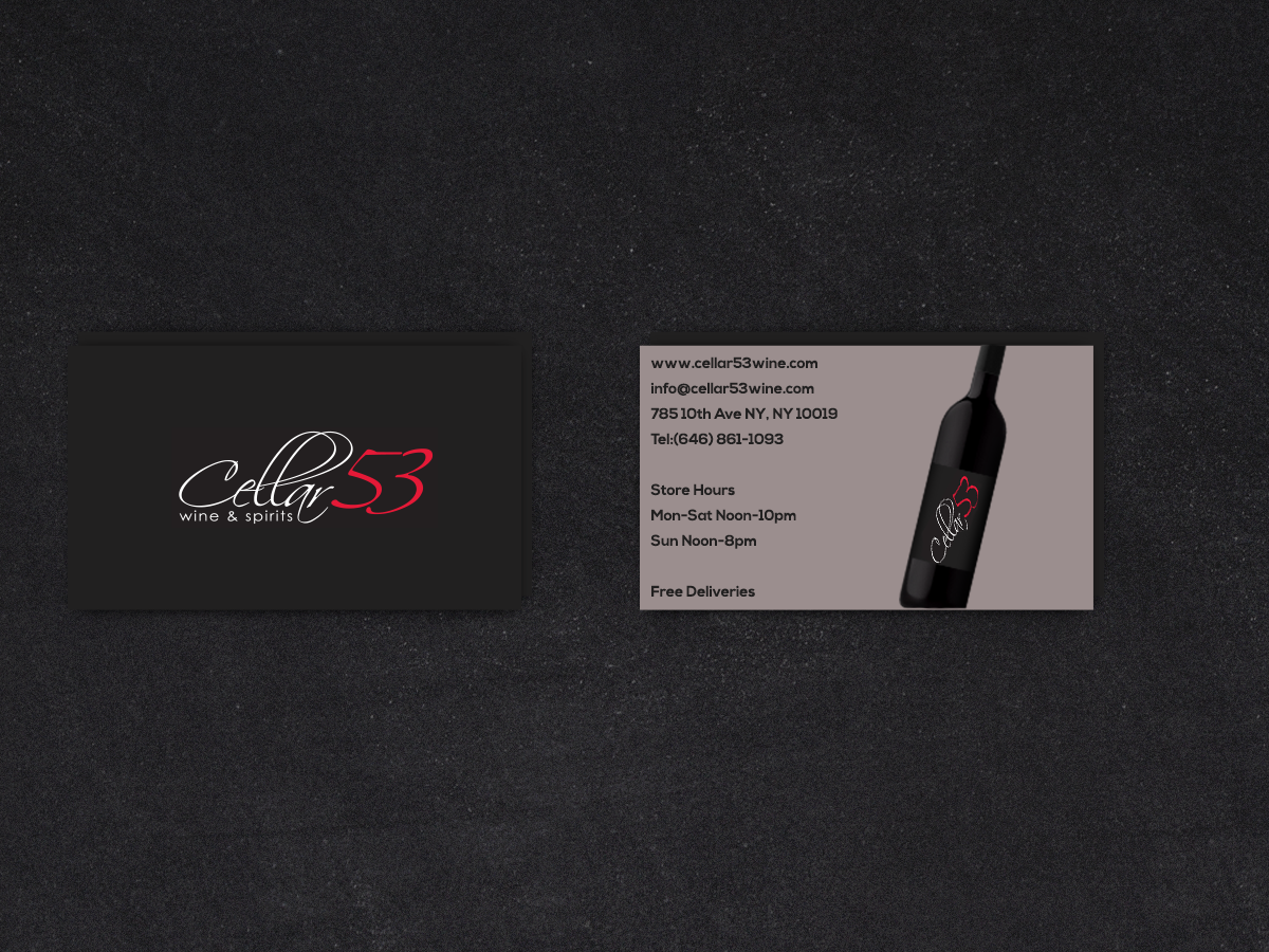 Design de Carte de Visite par Cryptik Branding pour Cellar 53 Wine & Spirits | Design #2942393