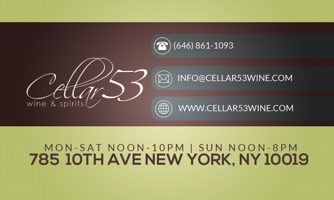Business Card Design by Leek Graphics for Cellar 53 Wine & Spirits | Design #2929067