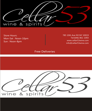 Business Card Design by deepa for Cellar 53 Wine & Spirits | Design: #2938009