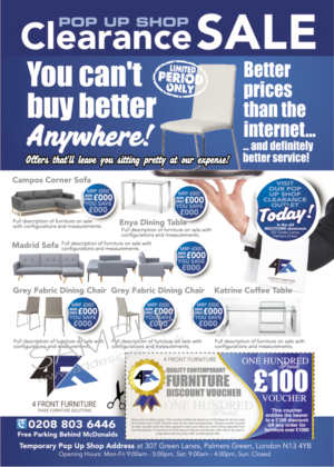 Flyer-Design von the artworks für 4 Front Furniture | Design #20860369