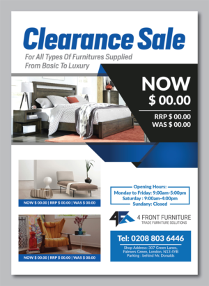 Flyer-Design von Deziners Zone für 4 Front Furniture | Design: #20850276
