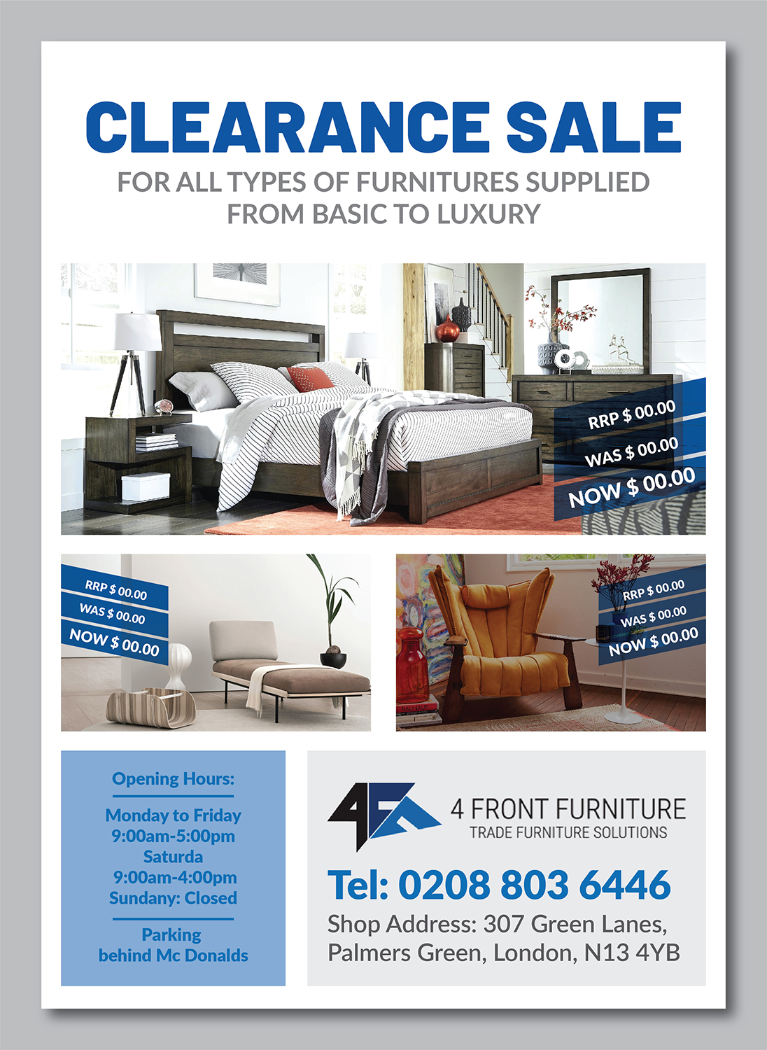 Flyer Design by Deziners Zone for 4 Front Furniture | Design #20850277