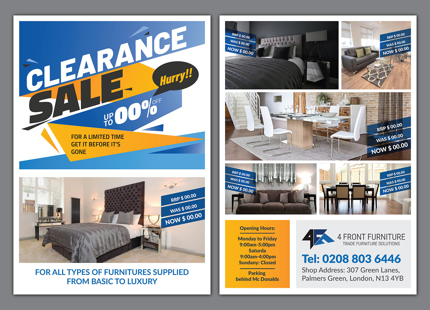 Flyer Design by Deziners Zone for 4 Front Furniture | Design #20878453