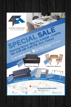 Flyer-Design von Kreative Life für 4 Front Furniture | Design: #20843794