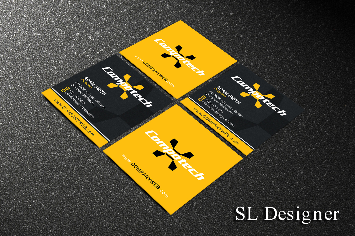 Business Card Design by SL Designer for Compotech Inc. | Design #20844016