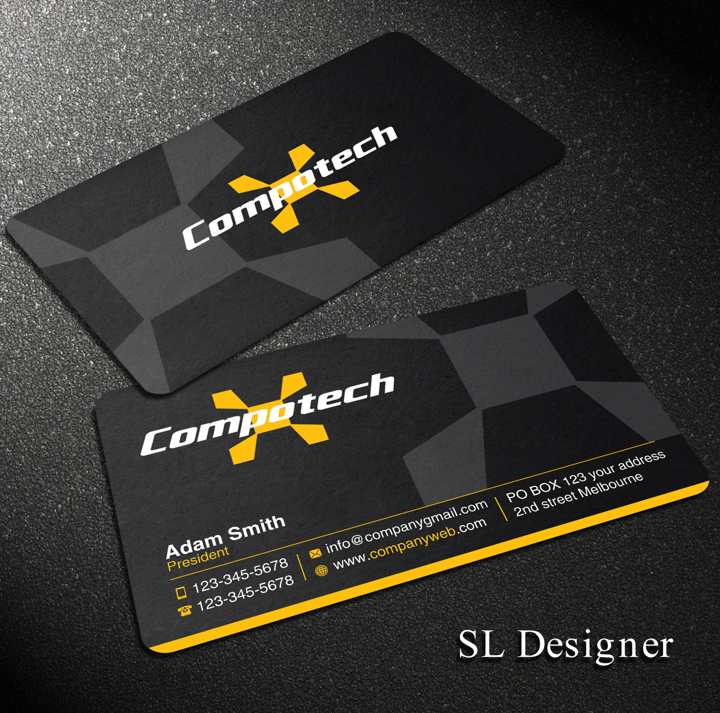 Business Card Design by SL Designer for Compotech Inc. | Design #20844018