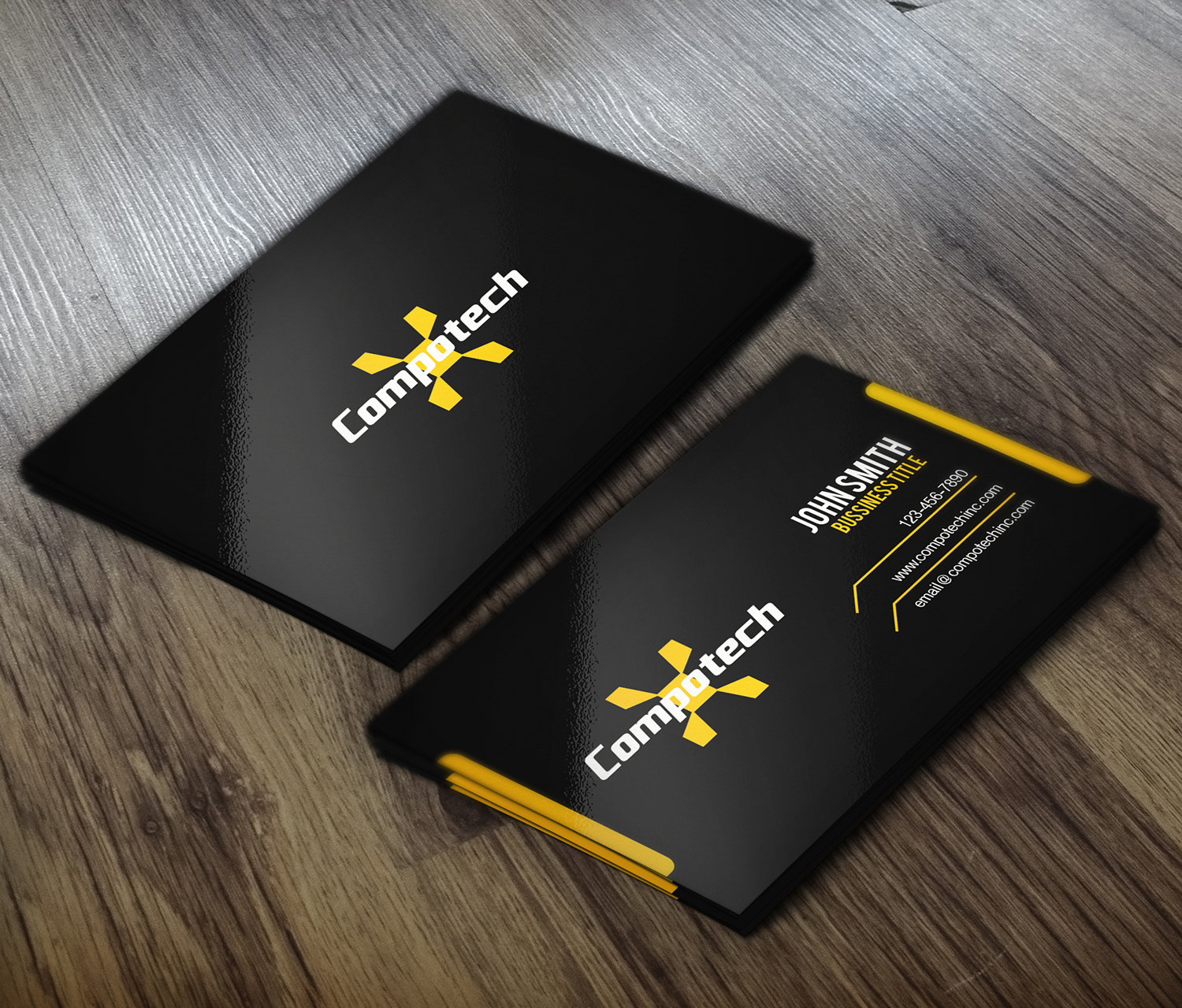 Business Card Design by IGlowCreationz for Compotech Inc. | Design #20841665
