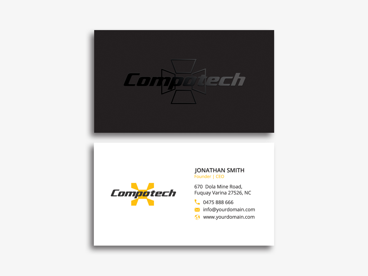 Business Card Design by Moumita_ for Compotech Inc. | Design #20857322
