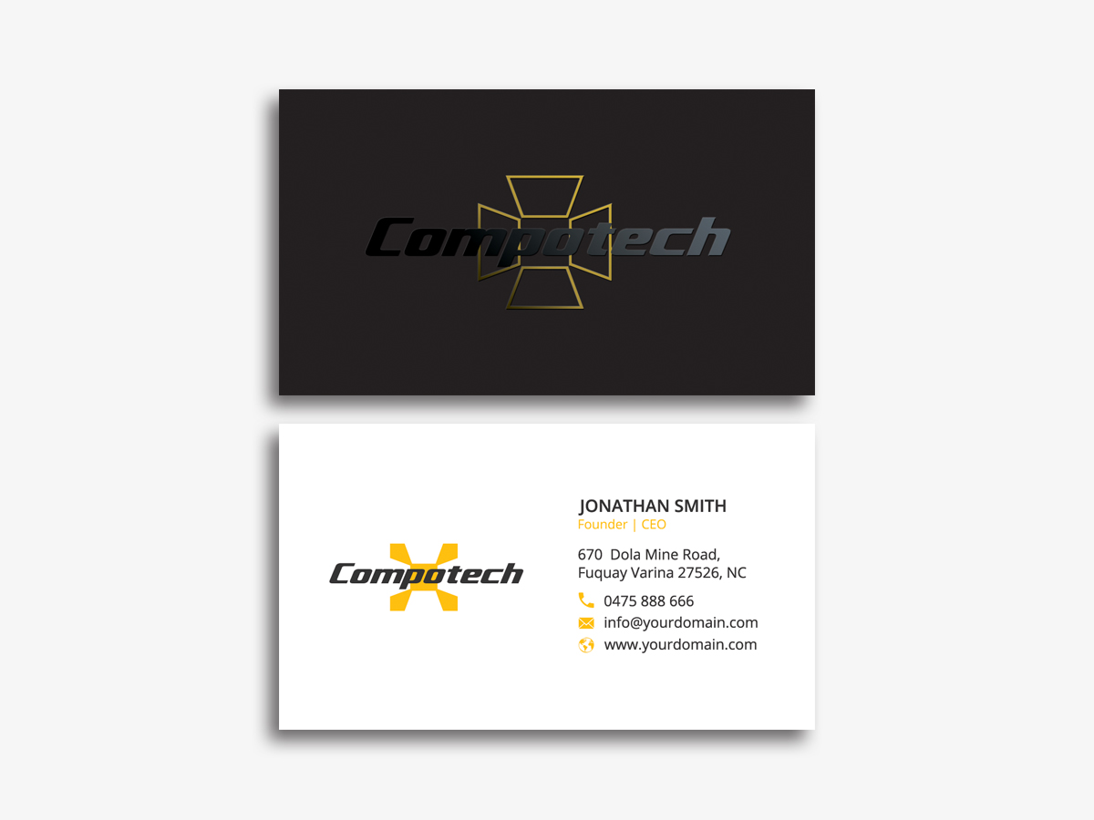 Business Card Design by Moumita_ for Compotech Inc. | Design #20857324