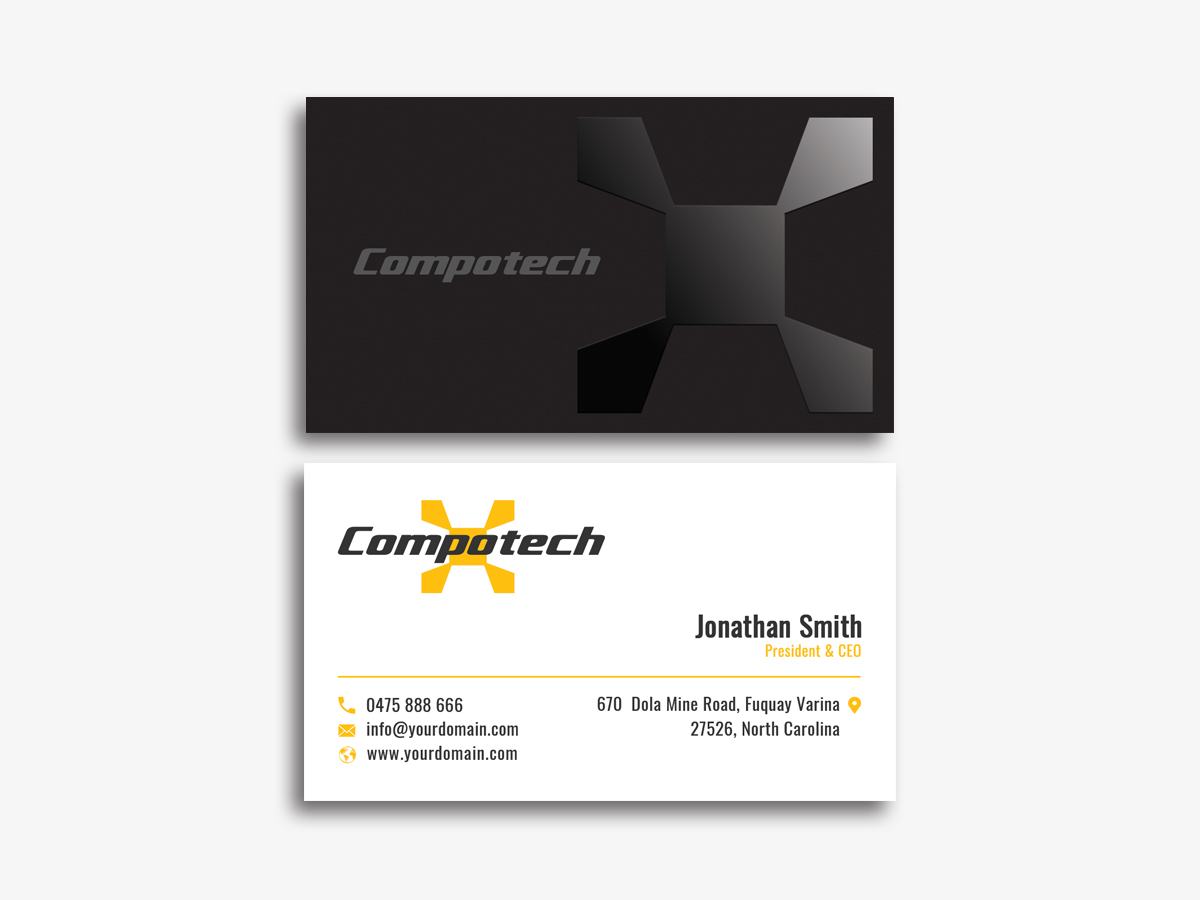 Business Card Design by Moumita_ for Compotech Inc. | Design #20857326