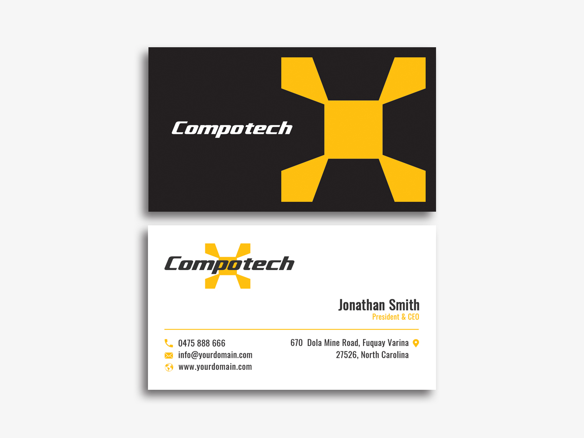 Business Card Design by Moumita_ for Compotech Inc. | Design #20857333
