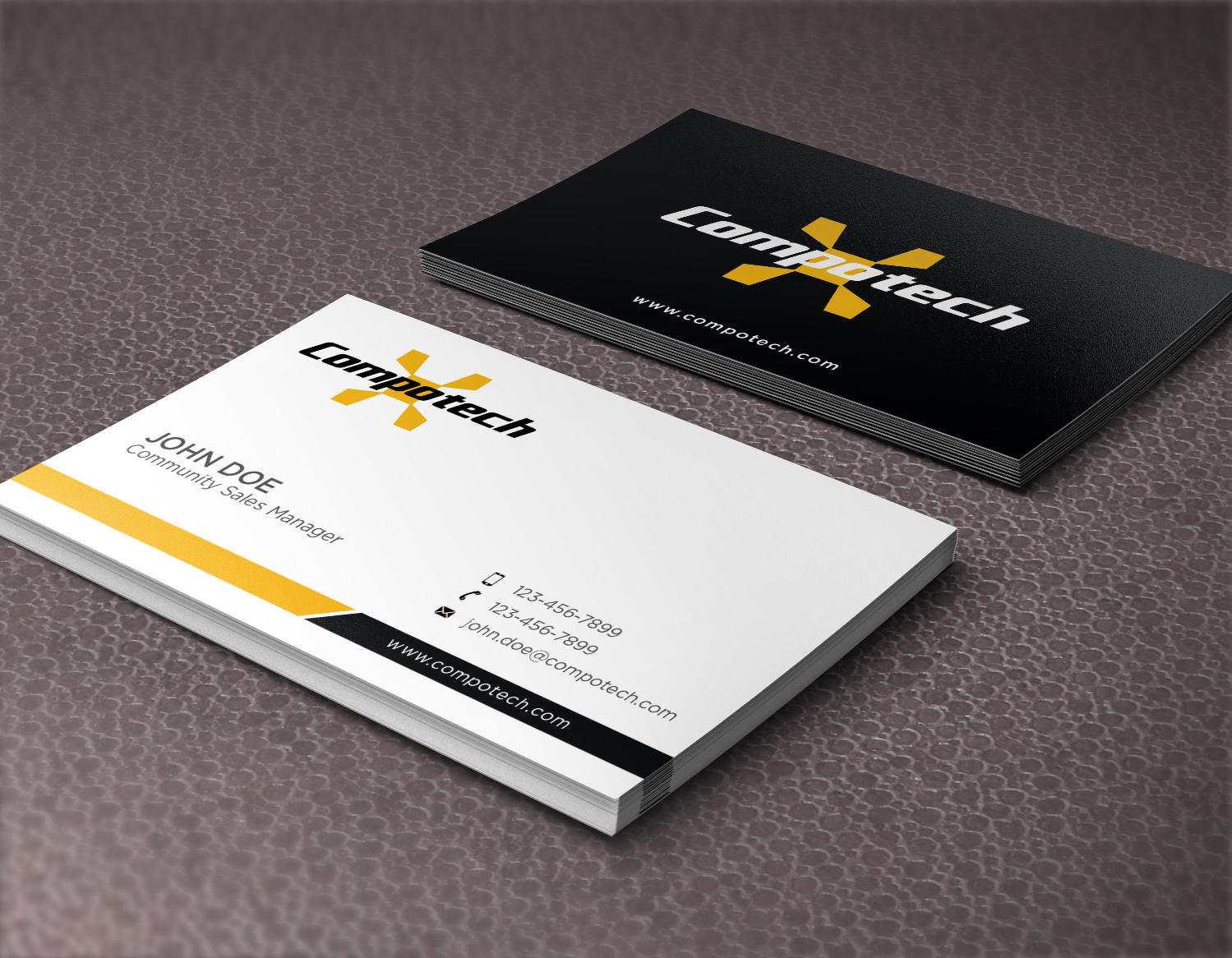 Business Card Design by haru_ichiban for Compotech Inc. | Design #20844594