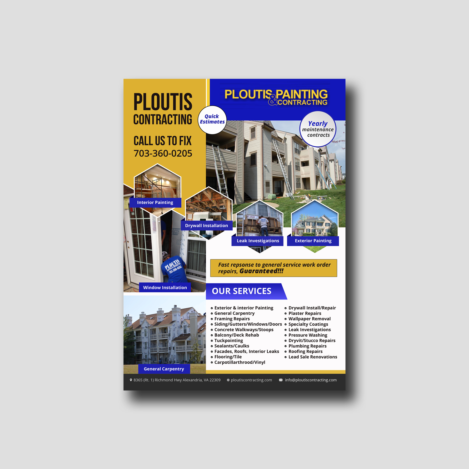 Flyer Design by debdesign for ploutis contracting | Design #20848563