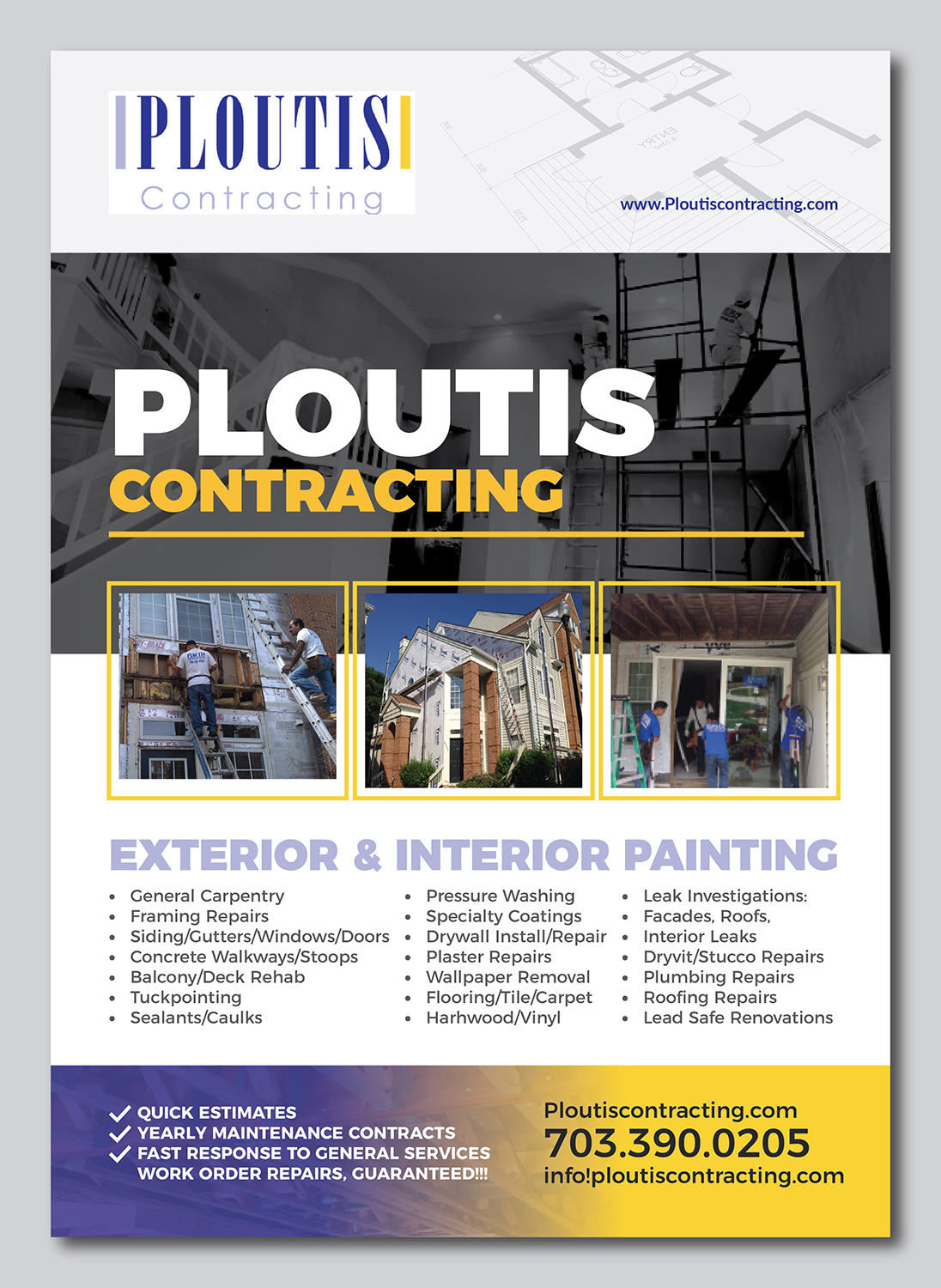 Flyer Design by Deziners Zone for ploutis contracting | Design #20850314