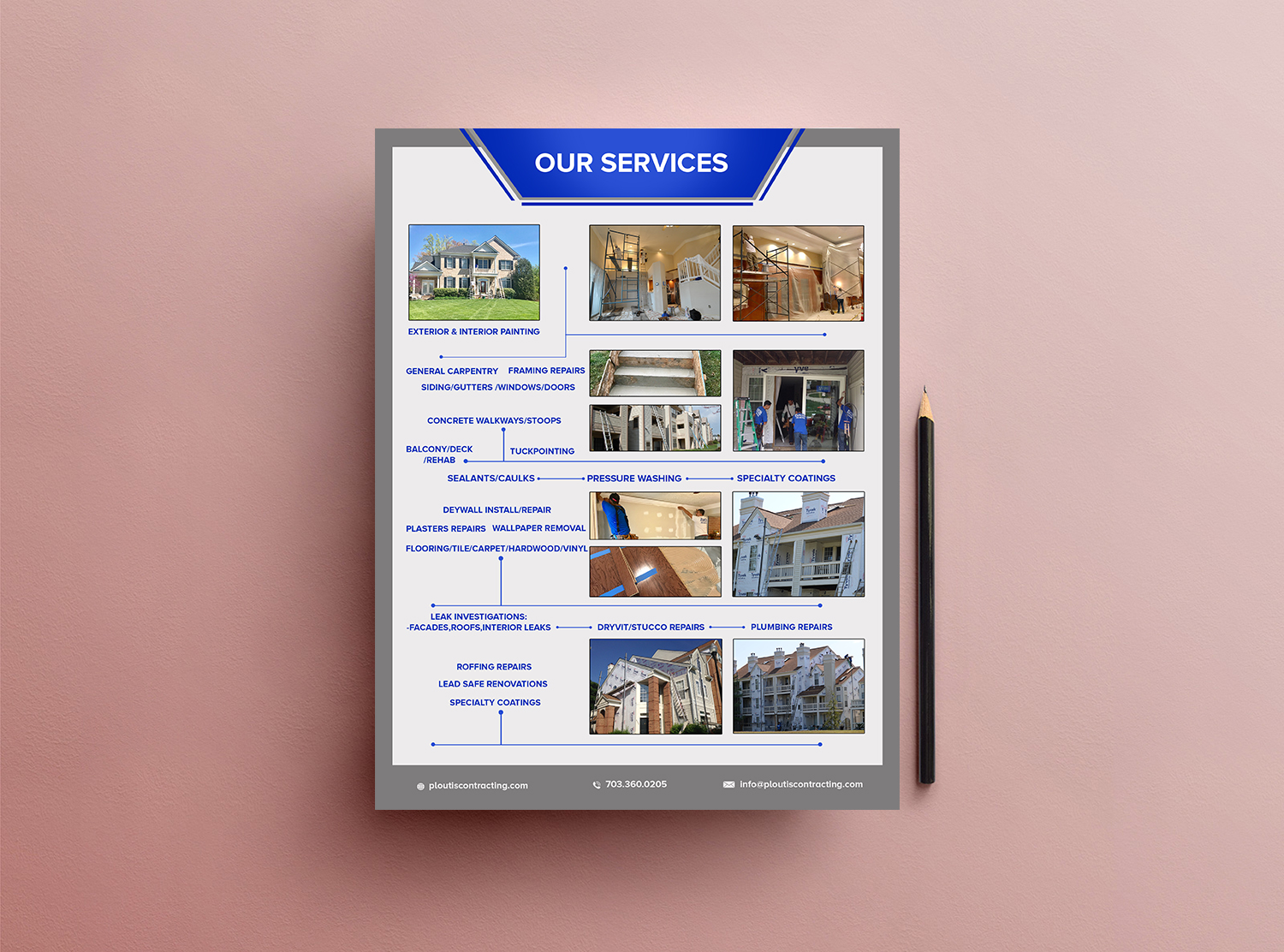 Flyer Design by creative.bugs for ploutis contracting | Design #20847047