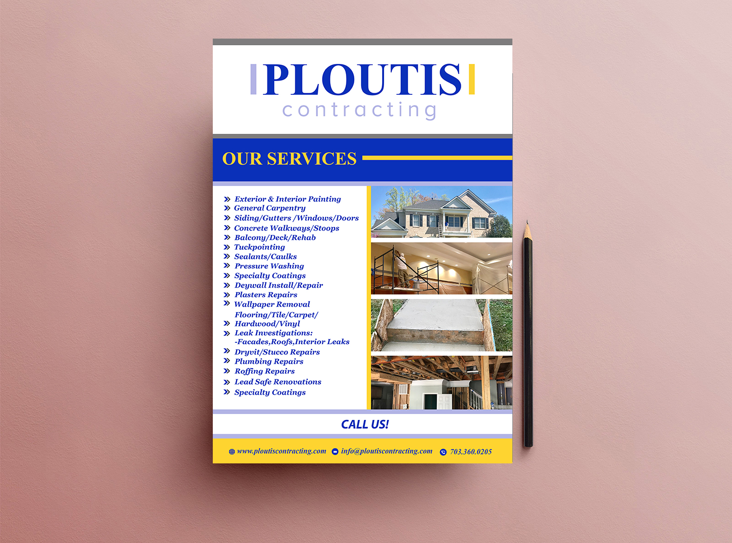 Flyer Design by creative.bugs for ploutis contracting | Design #20848433